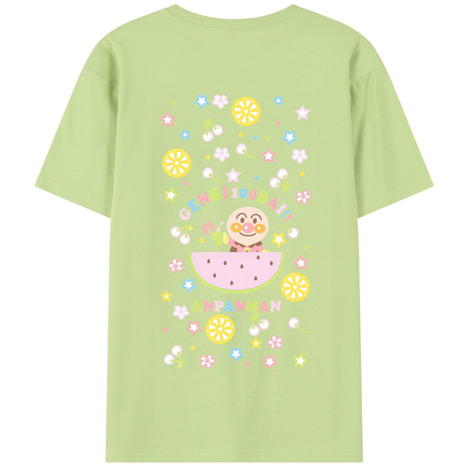 （画像用） アンパンマン Anpanman 綿100％半袖Tシャツ（背面プリント）